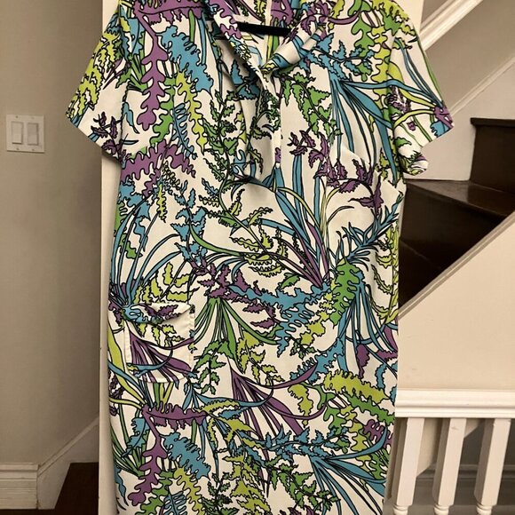 Big Print 1970s Day Dress Plus Sized - Picture 5 of 13